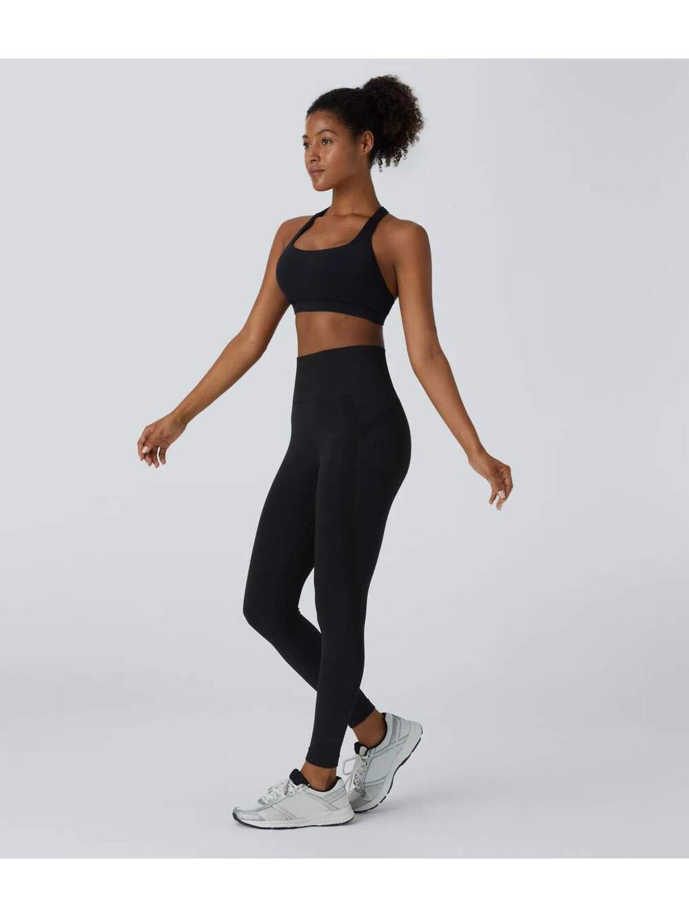 Halara Seamless Flow High Waisted Ruched Leggings Black Size Large - Picture 9 of 9